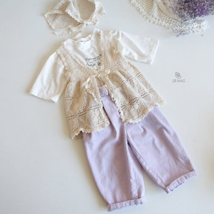 JM Snail - Korean Children Fashion - #prettylittlegirls - Lace Long Vest - 3