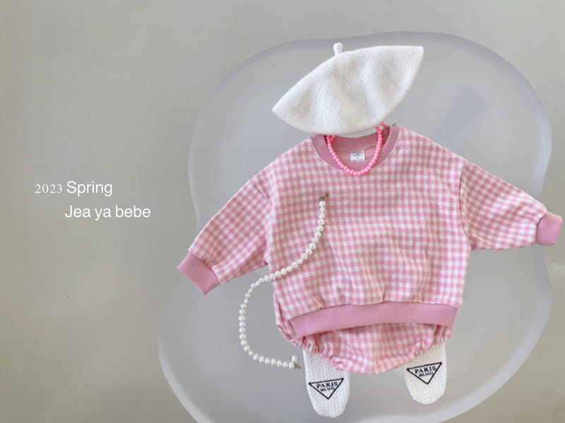 Jeaya & Mymi - Korean Baby Fashion - #babyboutique - Bebe Check Jacquard Top Bottom Set - 5