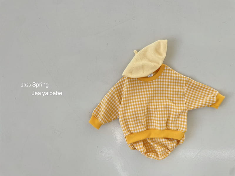 Jeaya & Mymi - Korean Baby Fashion - #babywear - Bebe Check Jacquard Top Bottom Set - 2