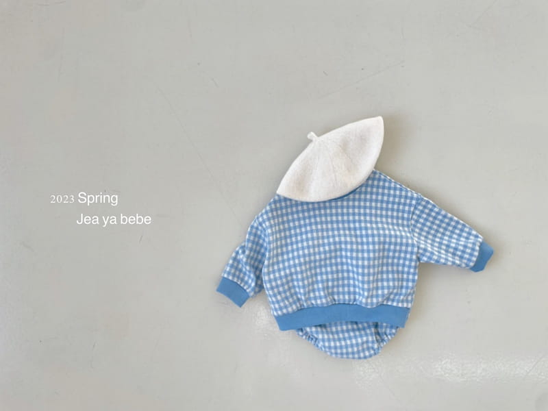 Jeaya & Mymi - Korean Baby Fashion - #onlinebabyboutique - Bebe Check Jacquard Top Bottom Set - 4