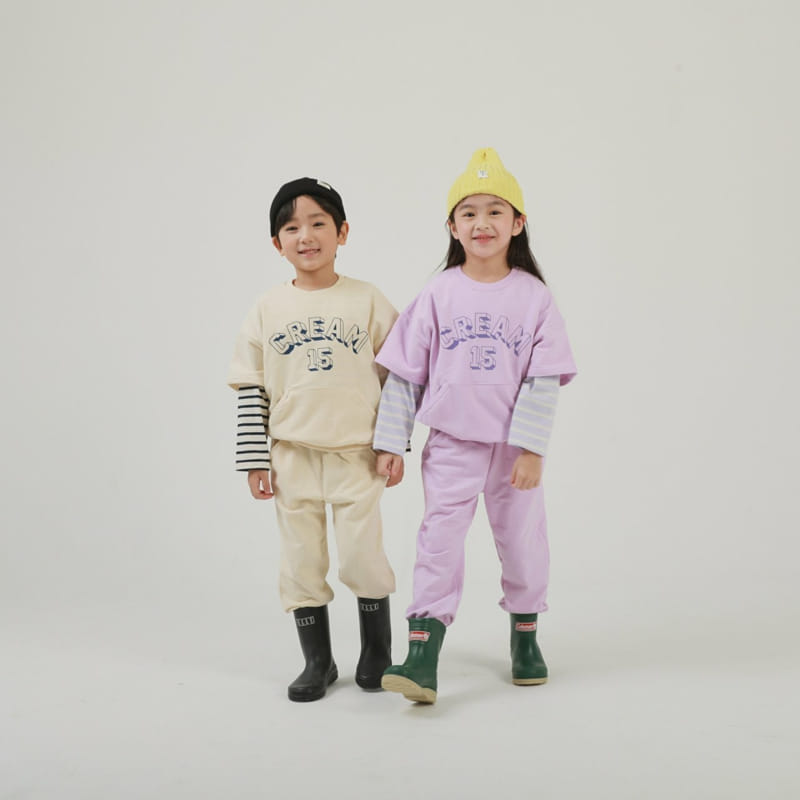 Jermaine - Korean Children Fashion - #fashionkids - Crema Top Bottom Set