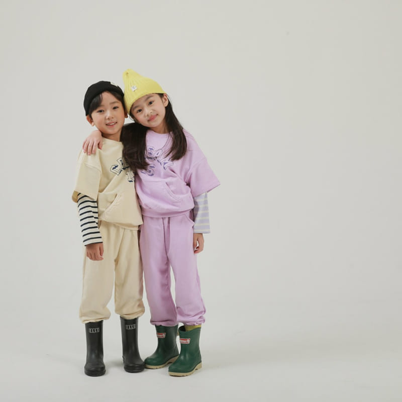 Jermaine - Korean Children Fashion - #kidsstore - Crema Top Bottom Set - 3
