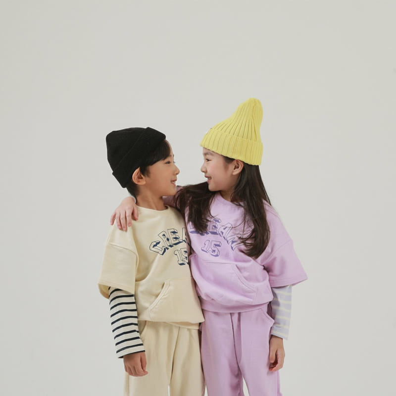 Jermaine - Korean Children Fashion - #kidsstore - Crema Top Bottom Set - 4