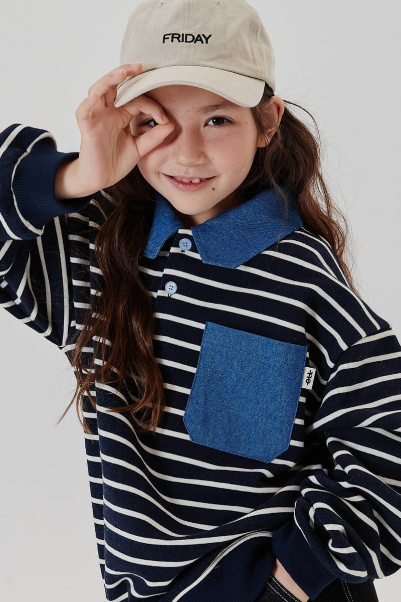 Kokoyarn - Korean Children Fashion - #Kfashion4kids - Stripes Collar Sweatshirt - 7