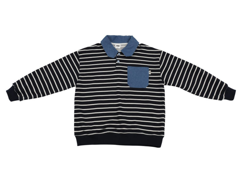 Kokoyarn - Korean Children Fashion - #designkidswear - Stripes Collar Sweatshirt