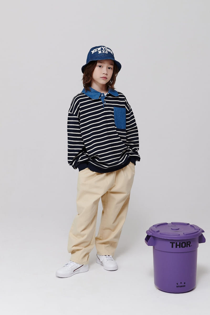 Kokoyarn - Korean Children Fashion - #fashionkids - Stripes Collar Sweatshirt - 3