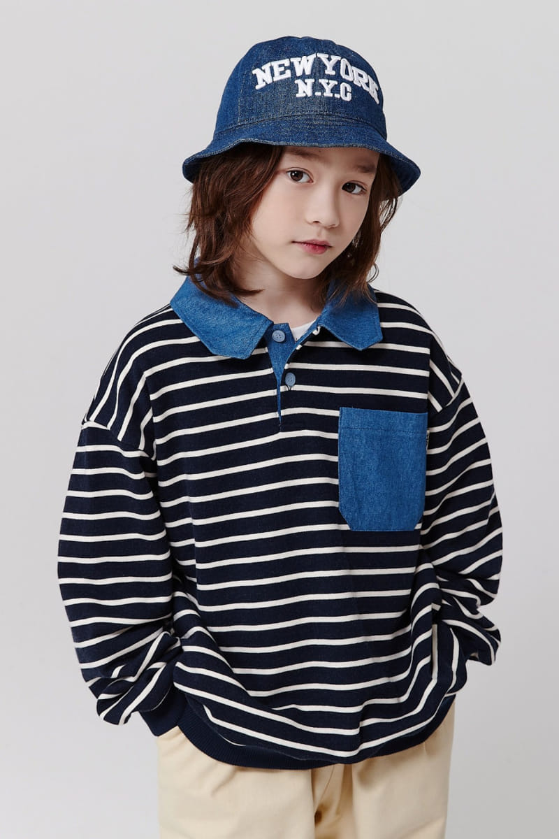 Kokoyarn - Korean Children Fashion - #kidzfashiontrend - Stripes Collar Sweatshirt - 6