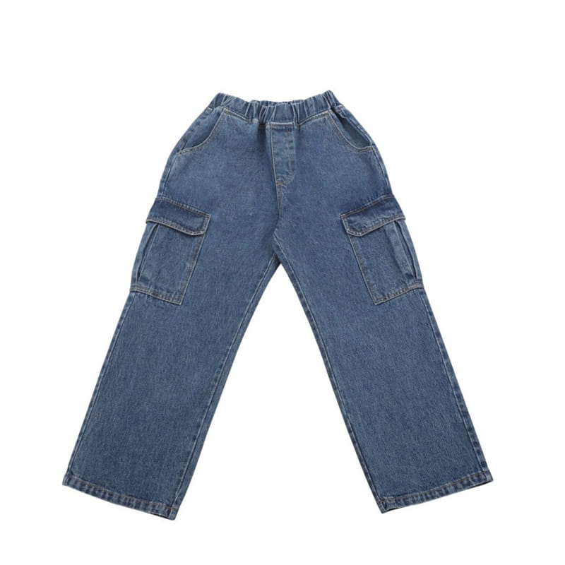 Kokoyarn - Korean Children Fashion - #minifashionista - Big Pocket Jeans
