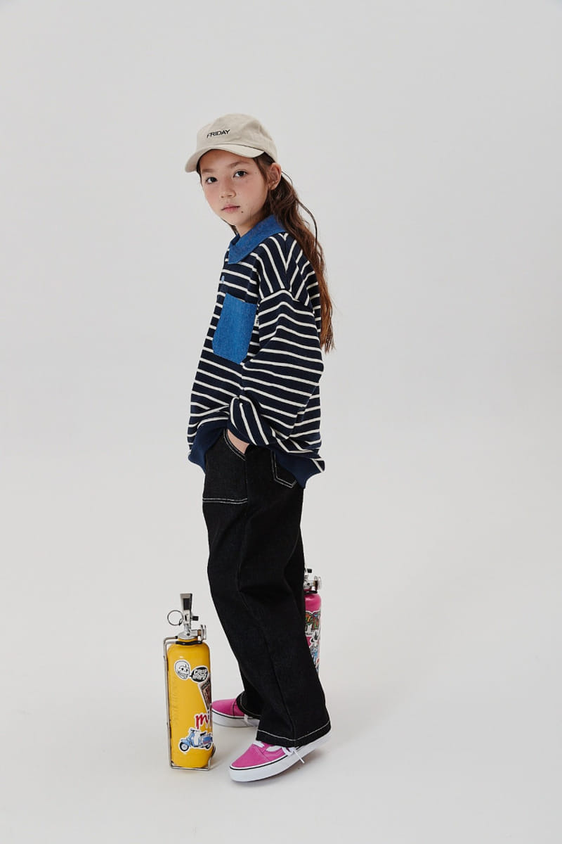 Kokoyarn - Korean Children Fashion - #prettylittlegirls - Stripes Collar Sweatshirt - 11