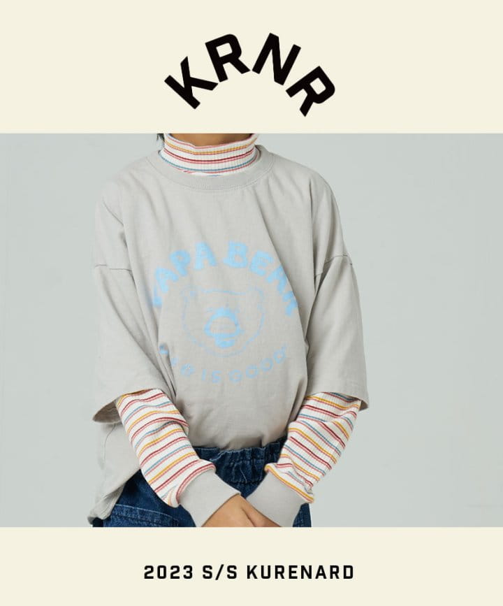 Kurenard - Korean Children Fashion - #Kfashion4kids - Lip Stripes Turtleneck Tee - 8