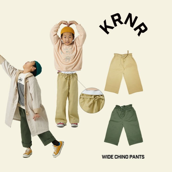 Kurenard - Korean Children Fashion - #childrensboutique - Wide Chino Pants