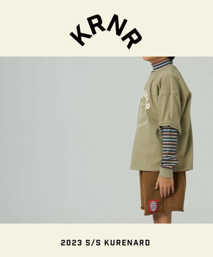 Kurenard - Korean Children Fashion - #kidsstore - Lip Stripes Turtleneck Tee - 6