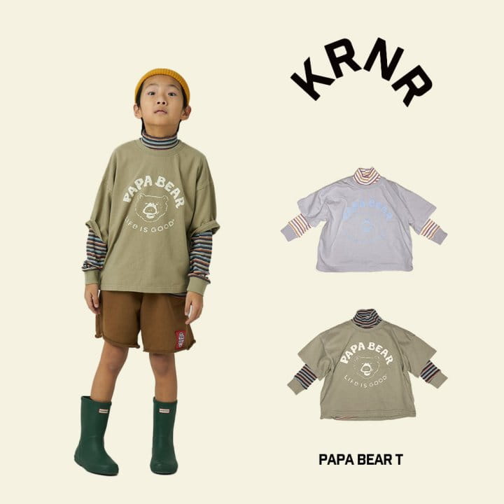 Kurenard - Korean Children Fashion - #kidzfashiontrend - Papa Bear Short Sleeves Tee