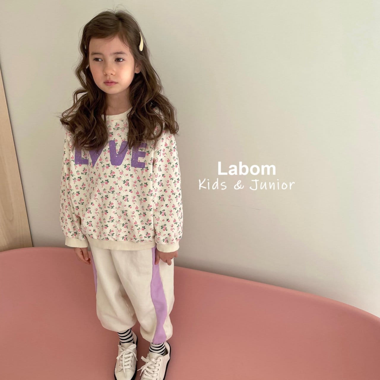 Labom - Korean Children Fashion - #designkidswear - Love Small Flower Sweatshirt - 12