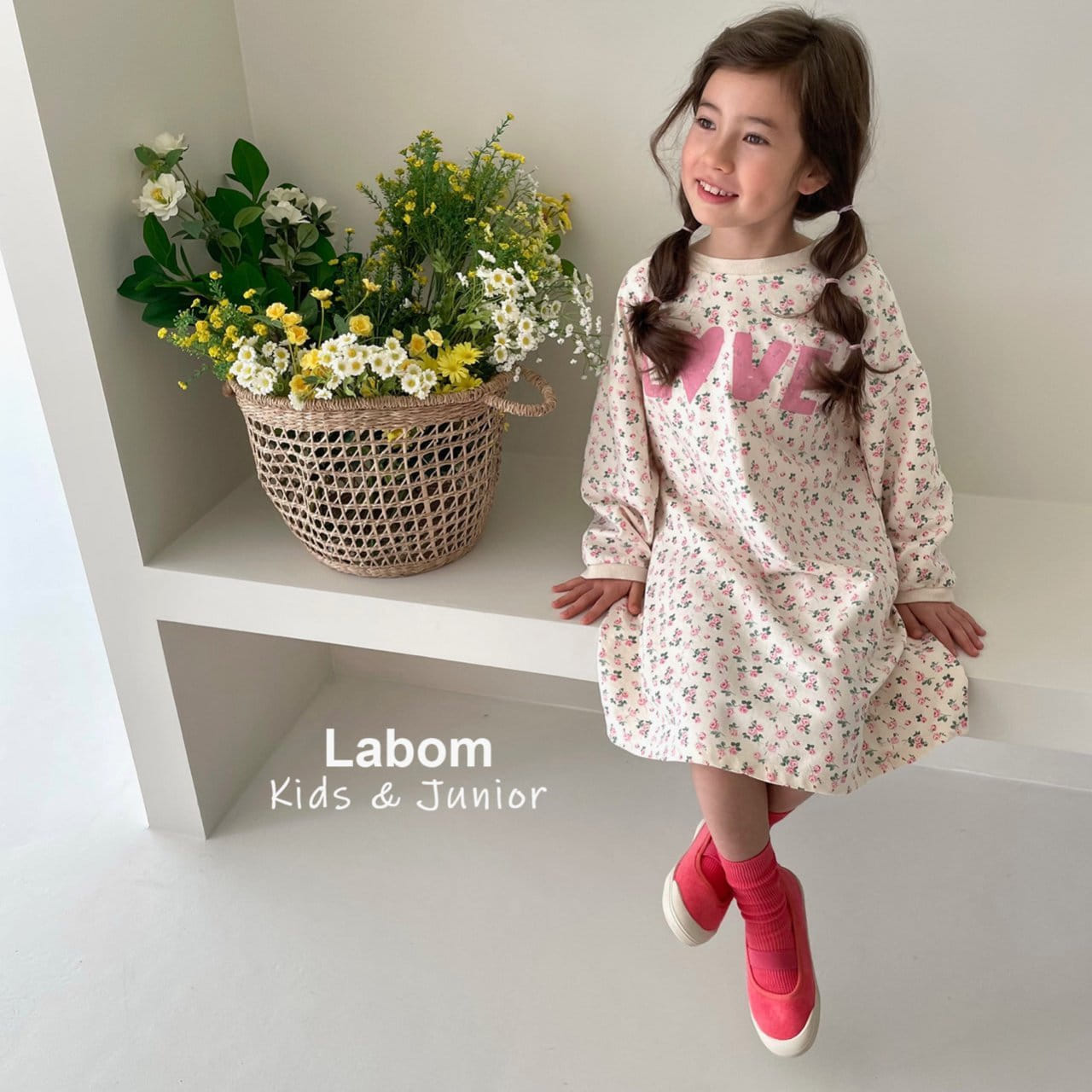 Labom - Korean Children Fashion - #kidzfashiontrend - Love Small Flower One-piece - 3