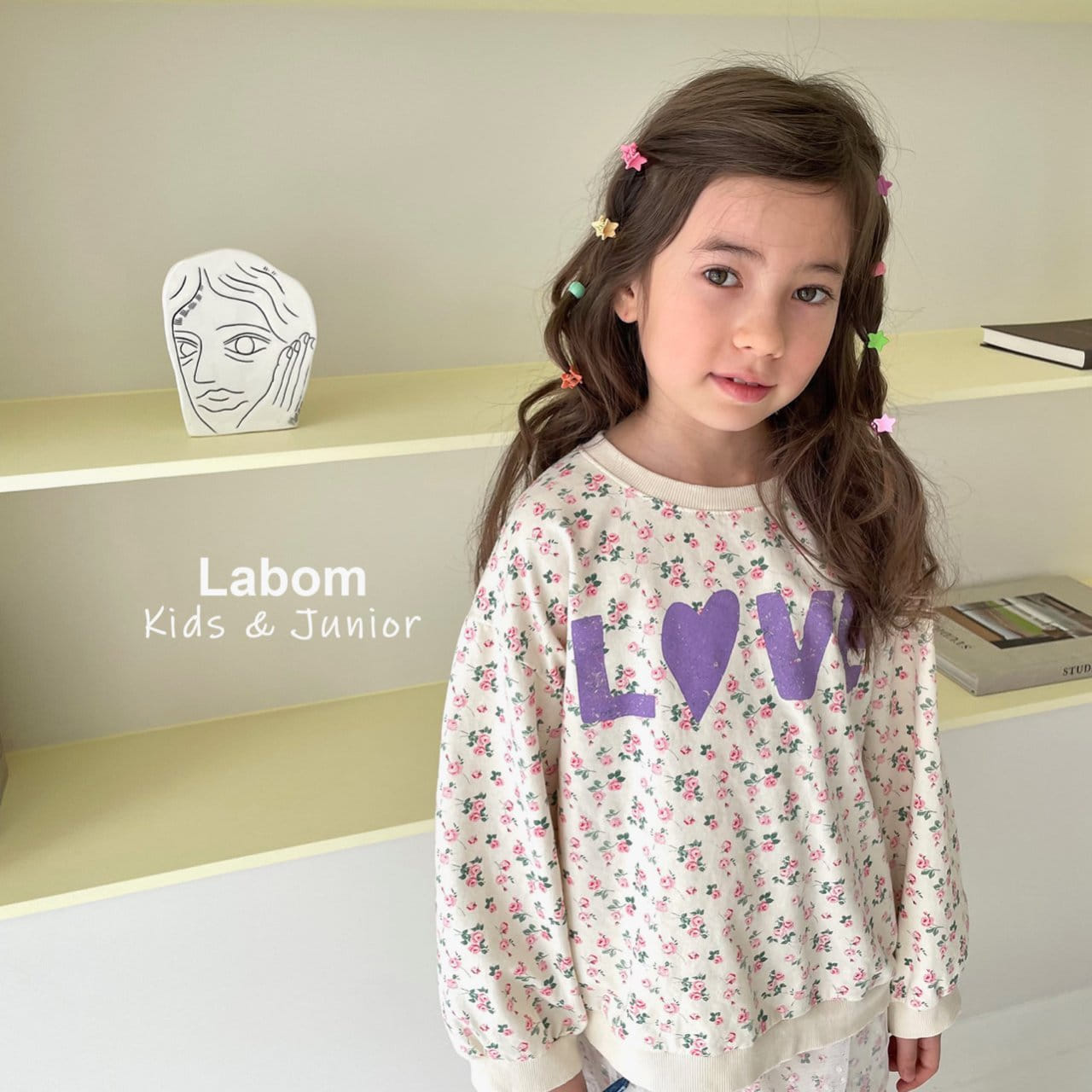 Labom - Korean Children Fashion - #littlefashionista - Love Small Flower Sweatshirt - 3