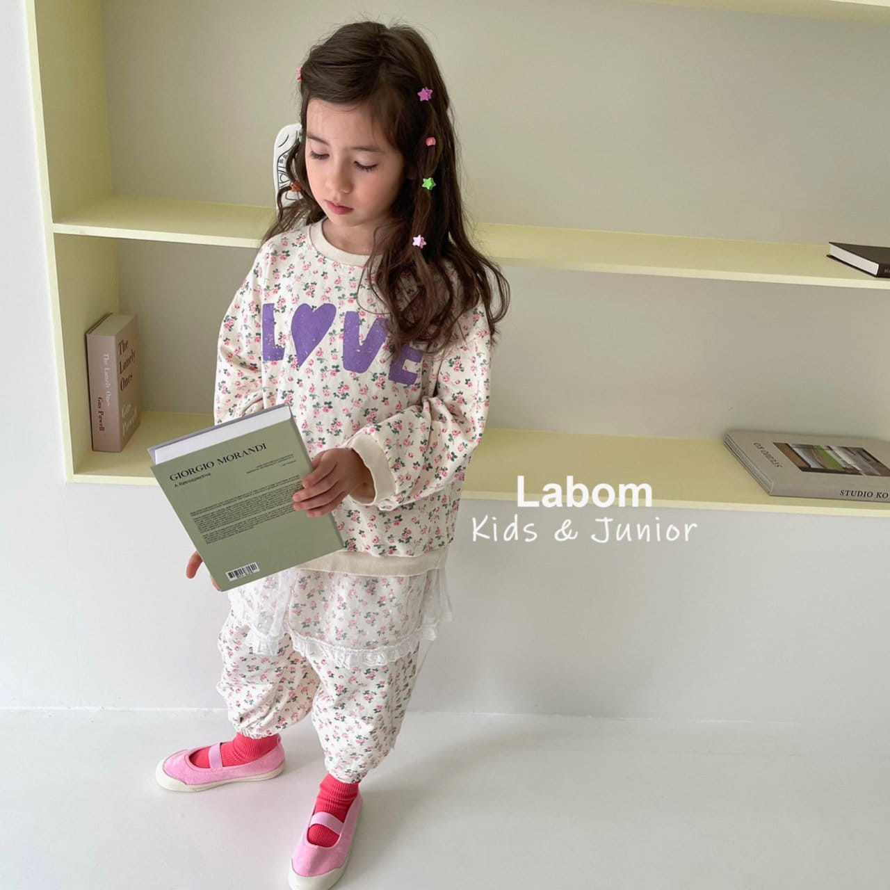 Labom - Korean Children Fashion - #littlefashionista - Love Small Flower Sweatshirt - 4
