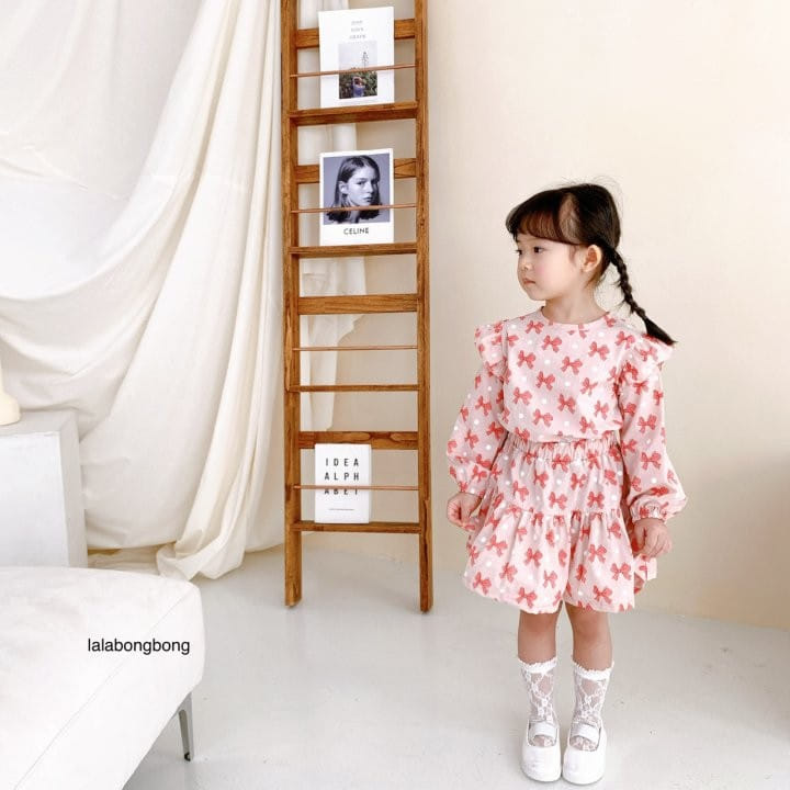 Lalabongbong - Korean Children Fashion - #childofig - Ribbon Top Bottom Set - 11