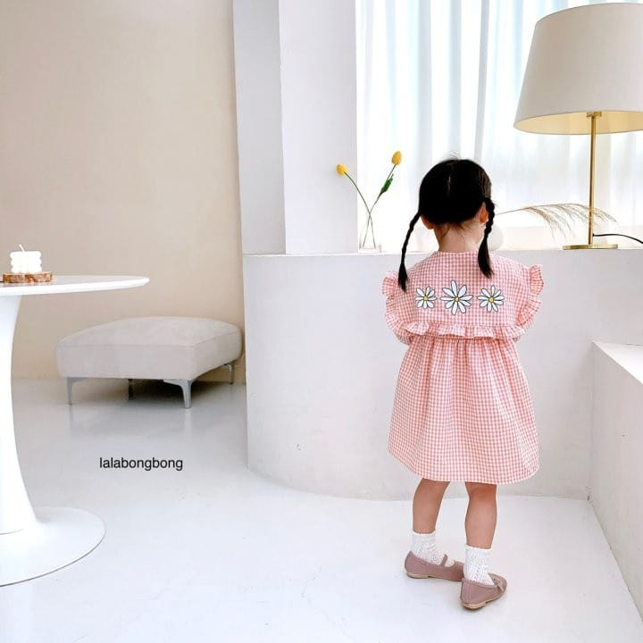 Lalabongbong - Korean Children Fashion - #childofig - Flower Check One-piece - 7