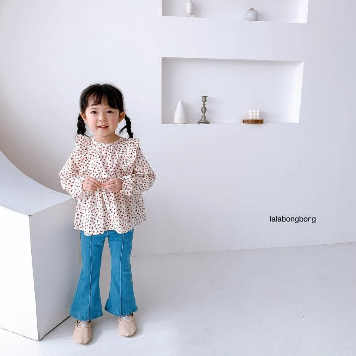 Lalabongbong - Korean Children Fashion - #childofig - Heart Flower Blouse - 5