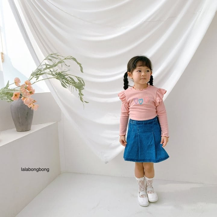Lalabongbong - Korean Children Fashion - #kidsshorts - Pintuck Denim Shorts - 11