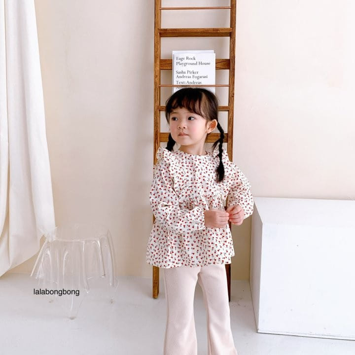 Lalabongbong - Korean Children Fashion - #kidsshorts - Heart Flower Blouse - 10