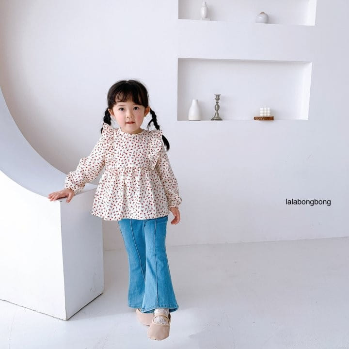 Lalabongbong - Korean Children Fashion - #magicofchildhood - Heart Flower Blouse