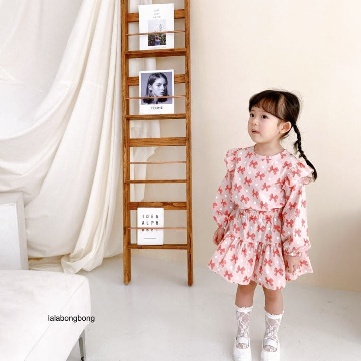 Lalabongbong - Korean Children Fashion - #minifashionista - Ribbon Top Bottom Set - 9