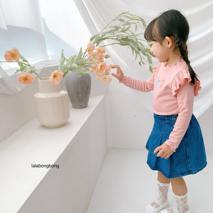 Lalabongbong - Korean Children Fashion - #minifashionista - Pintuck Denim Shorts - 3