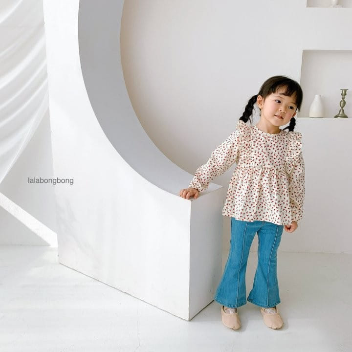 Lalabongbong - Korean Children Fashion - #minifashionista - Heart Flower Blouse - 2