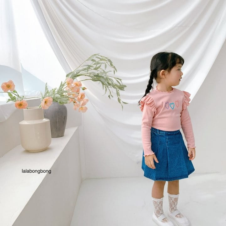 Lalabongbong - Korean Children Fashion - #minifashionista - Pintuck Denim Shorts - 4