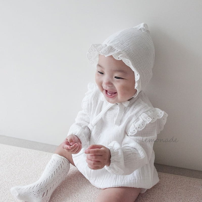 Lemonade - Korean Baby Fashion - #babyboutiqueclothing - Milk Bonnet Bodysuit