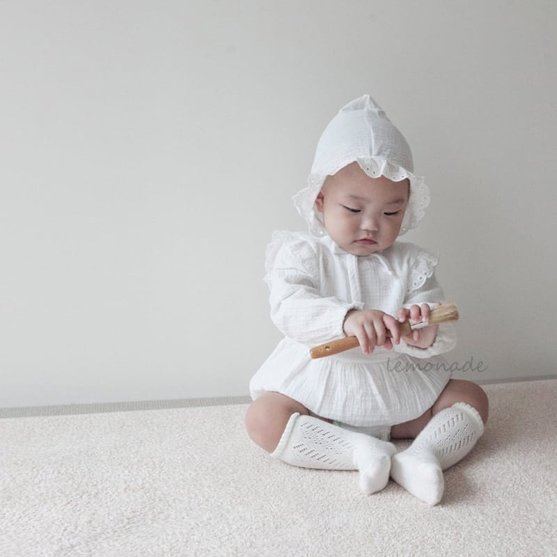Lemonade - Korean Baby Fashion - #babyfashion - Milk Bonnet Bodysuit - 4