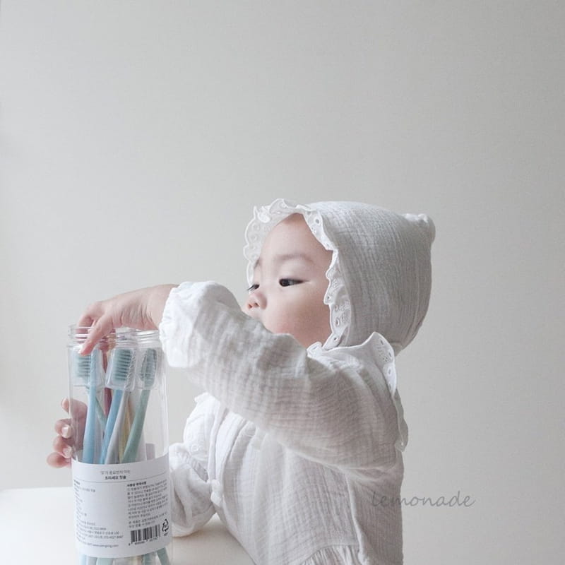 Lemonade - Korean Baby Fashion - #babyootd - Milk Bonnet Bodysuit - 8