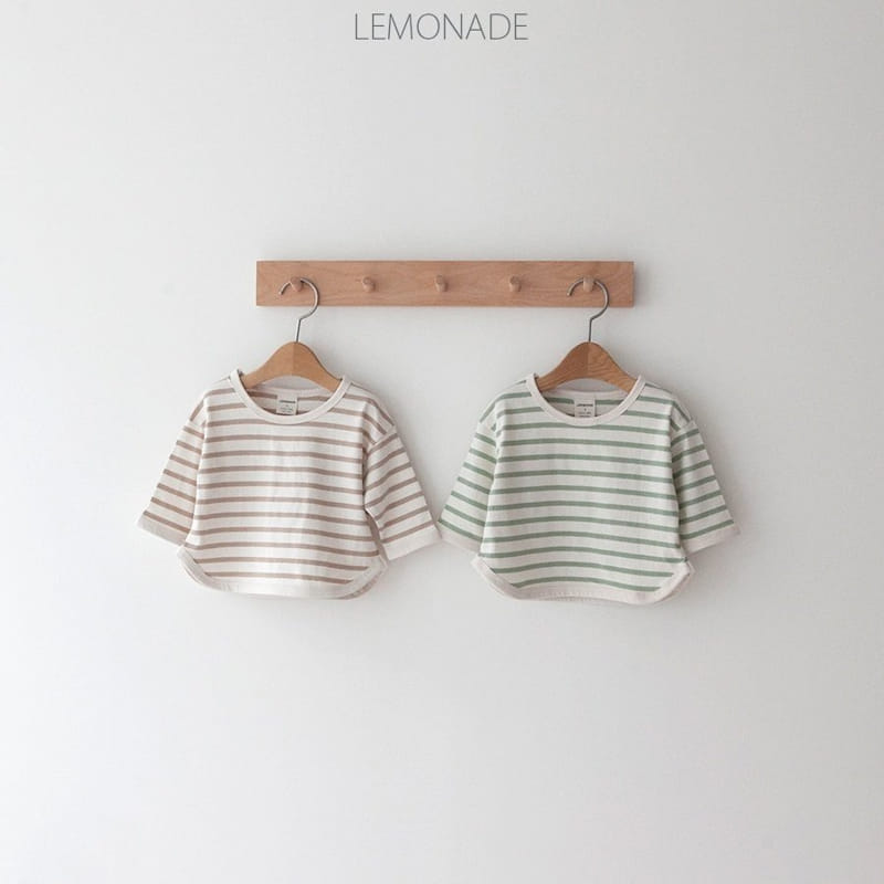 Lemonade - Korean Baby Fashion - #babyoutfit - Piping Stripes Tee - 9