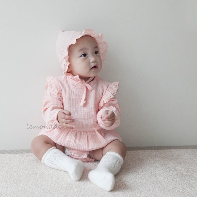 Lemonade - Korean Baby Fashion - #babyoutfit - Milk Bonnet Bodysuit - 10