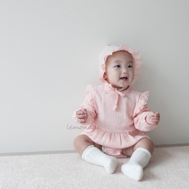 Lemonade - Korean Baby Fashion - #babyoutfit - Milk Bonnet Bodysuit - 9