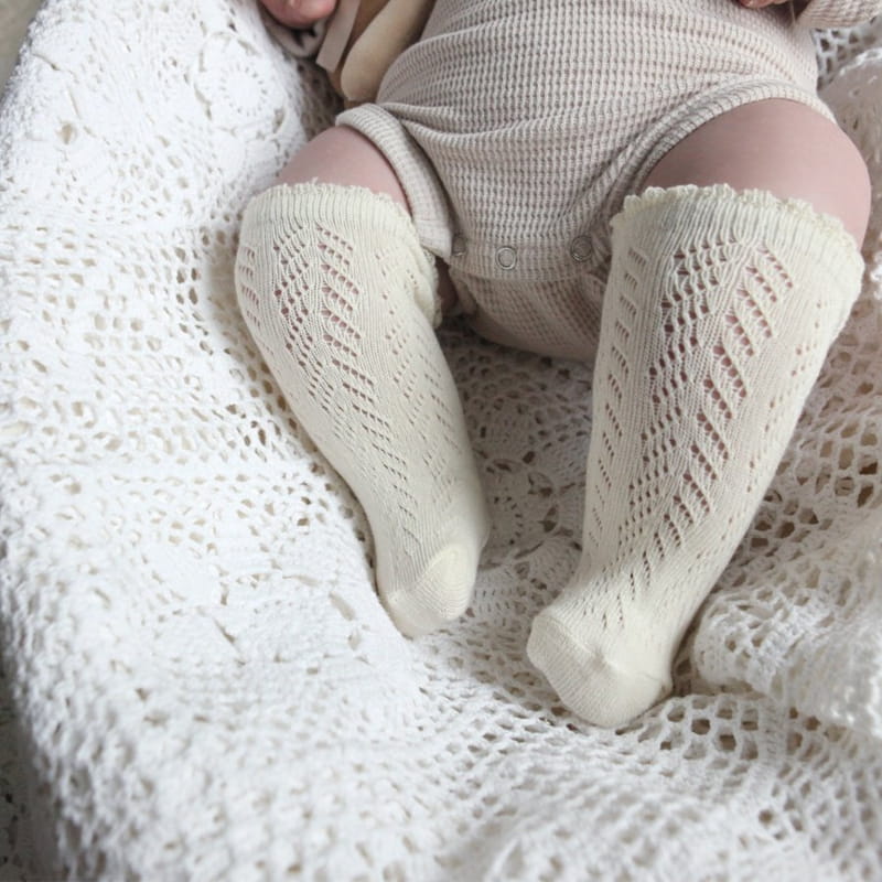Lemonade - Korean Baby Fashion - #babyoutfit - Eyelet Socks - 7