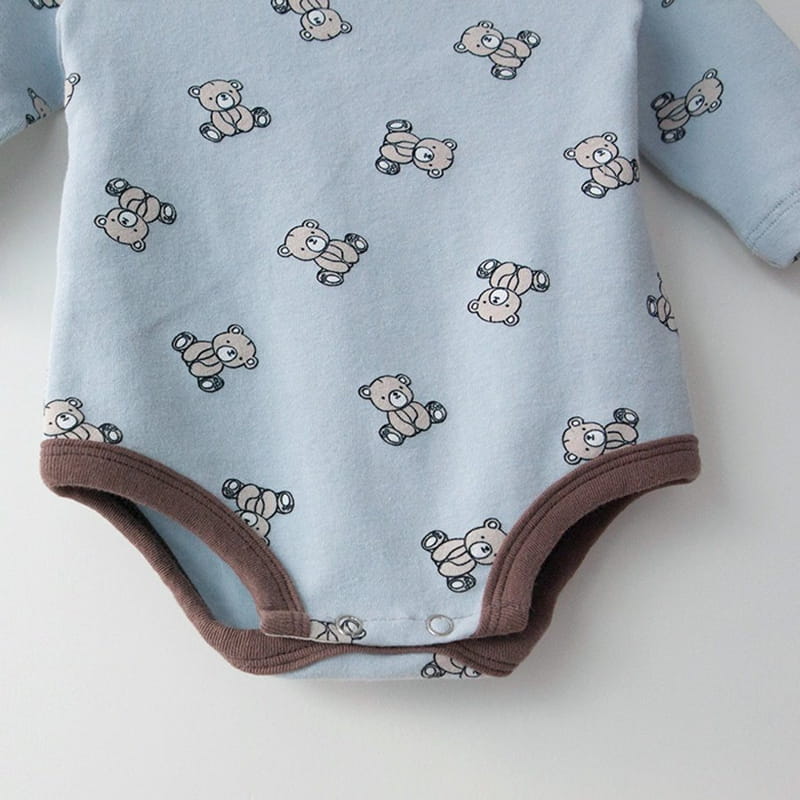 Lemonade - Korean Baby Fashion - #onlinebabyboutique - Tinni Bear Bodysuit - 9