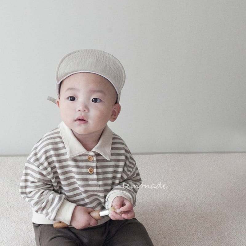 Lemonade - Korean Baby Fashion - #onlinebabyboutique - Stripes Collar Tee - 11