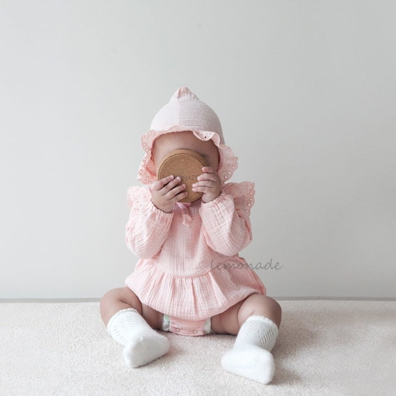 Lemonade - Korean Baby Fashion - #onlinebabyboutique - Milk Bonnet Bodysuit - 12