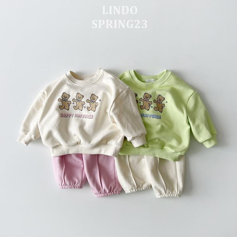 Lindo - Korean Children Fashion - #littlefashionista - Happy Bear Top Bottom Set - 3