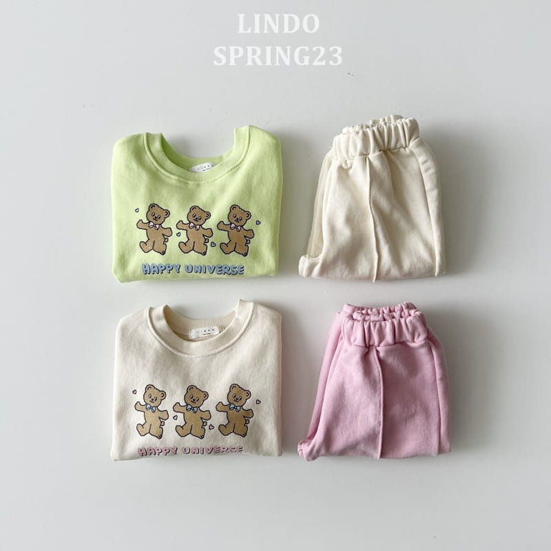 Lindo - Korean Children Fashion - #littlefashionista - Happy Bear Top Bottom Set - 4