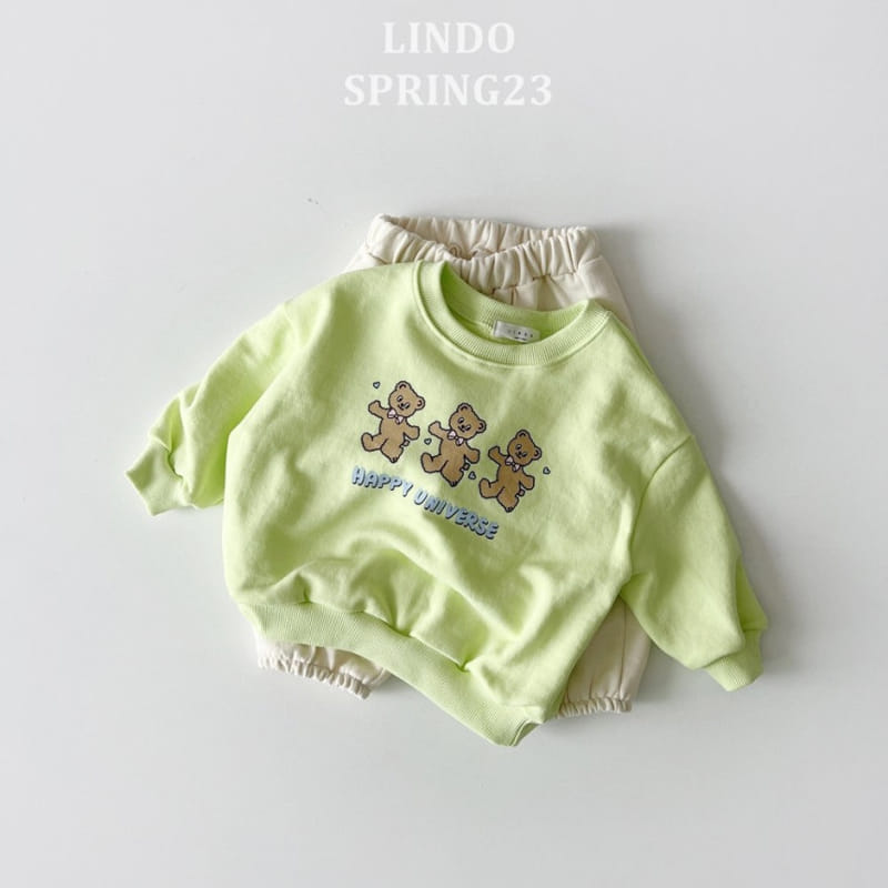 Lindo - Korean Children Fashion - #prettylittlegirls - Happy Bear Top Bottom Set - 3