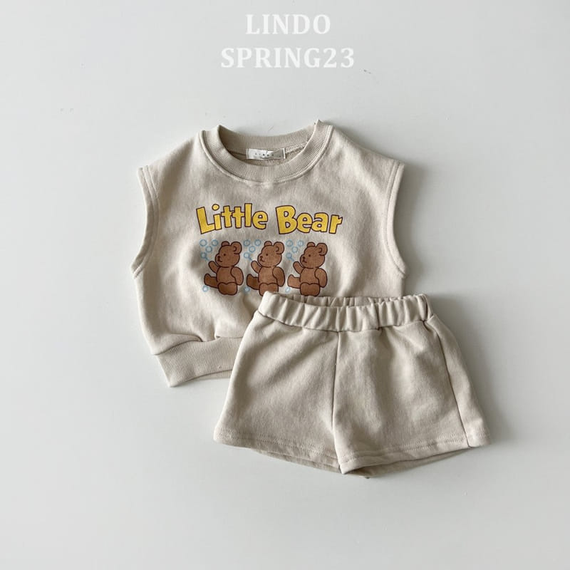 Lindo - Korean Children Fashion - #toddlerclothing - Bubble Bear Top Bottom Set - 6