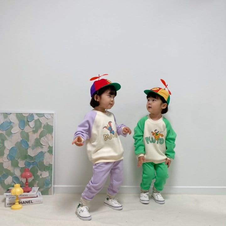 Little Rabbit - Korean Children Fashion - #Kfashion4kids - D Raglan Top Bottom Set - 2
