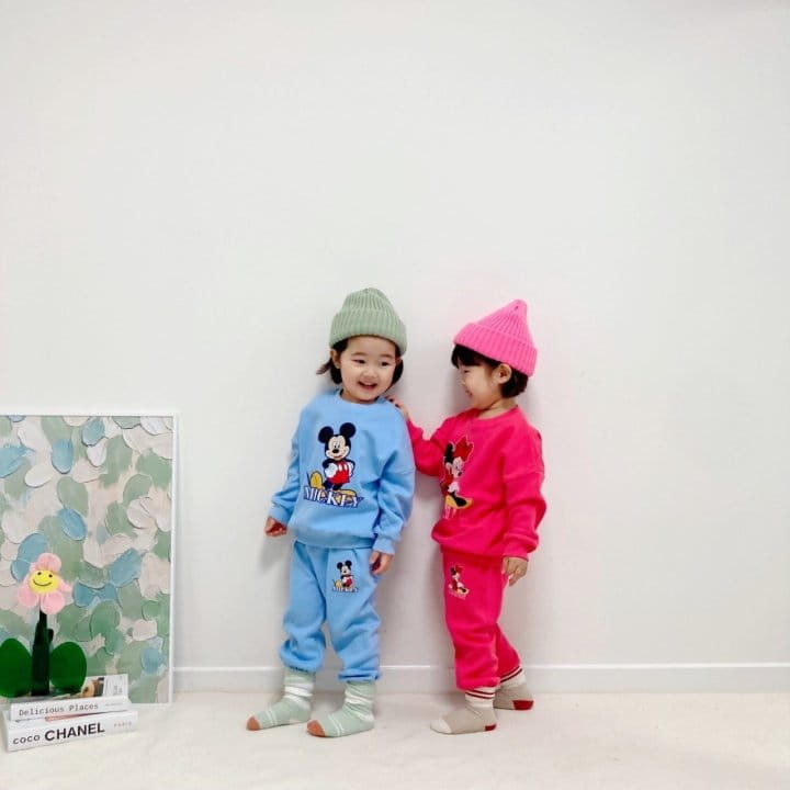 Little Rabbit - Korean Children Fashion - #kidsstore - D Pping Stripes Top Bottom Set - 2