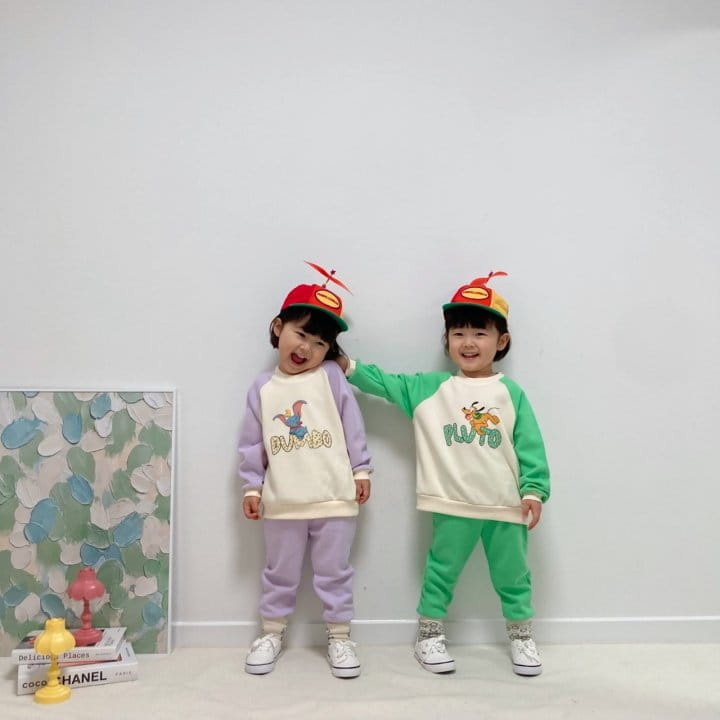 Little Rabbit - Korean Children Fashion - #kidzfashiontrend - D Raglan Top Bottom Set