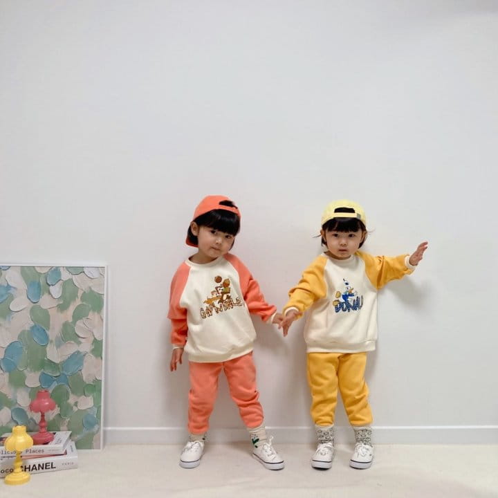 Little Rabbit - Korean Children Fashion - #littlefashionista - D Raglan Top Bottom Set - 3