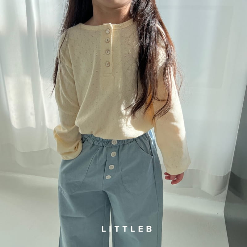 Littleb - Korean Children Fashion - #kidzfashiontrend - Button Color Pants - 4